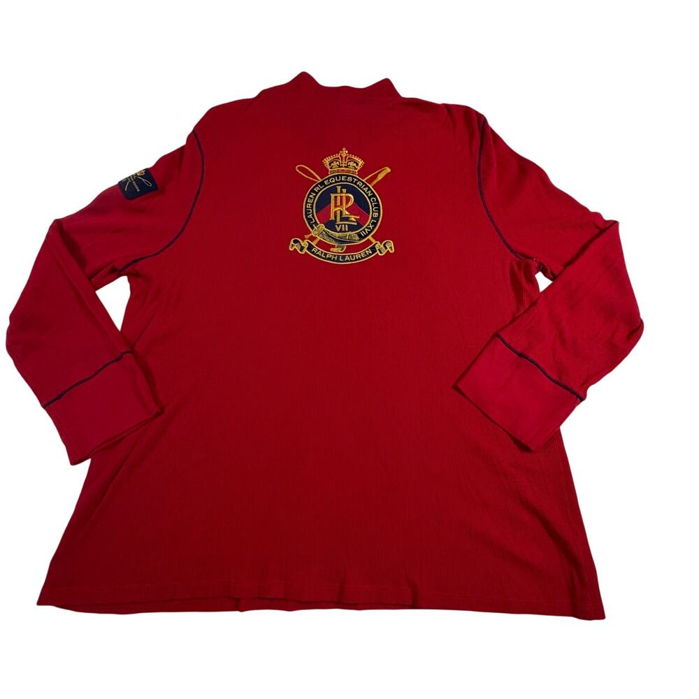 Lauren Ralph Lauren Active Equestrian Quarter Zip Long Sleeve Red Women Sz 3X